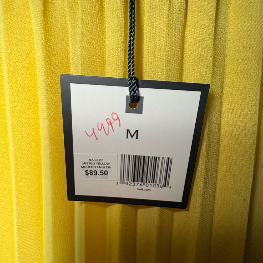 NWT | Women’s Madison A-Line Skirt | Vibrant Yellow | Pleats & Ruffle | Stunning - Picture 5 of 14